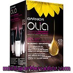 Garnier Olia Tinte Chocolate Castaño Tiramisú Nº 4.15 Coloración Permanente Con Aceites Florales Caja 1 Unidad Sin Amoniaco
