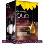 Garnier Olia Tinte Rubio Caramelo Nº 6.35 Coloración Permanente Con Aceites Florales Naturales Caja 1 Unidad Sin Amoniaco