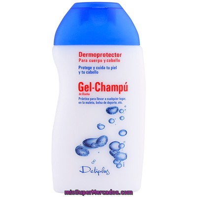 Gel Baño Dermoprotector Cabello Y Cuerpo, Deliplus, Botella 250 Cc