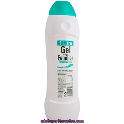 Gel Baño Familiar Frutas Del Mediterraneo, Deliplus, Botella 1 L