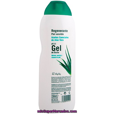 Gel Baño Piel Castigada Regenerante Con Aloe Vera, Deliplus, Botella 750 Cc