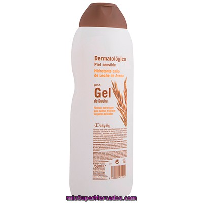 Gel Baño Piel Sensible  Avena, Deliplus, Botella 750 Cc