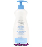 Gel Baño Sensitive Para Cuerpo Y Cabello Carrefour Baby 750 Ml.