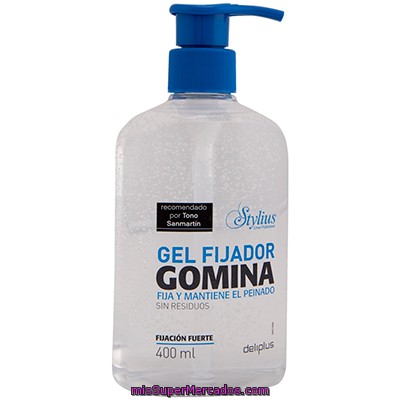 Gel Cabello Gomina Stylius (dosificador), Deliplus, Botella 400 Cc