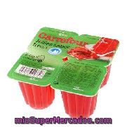 Gelatina Fresa Carrefour Pack 4x100 G.