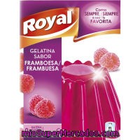 Gelatina Sabor Frambuesa Royal 170 G.