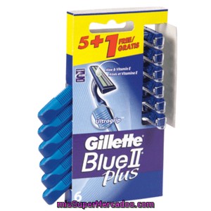 Gillette Blue Ii Maquinilla De Afeitar Desechable 2 Hojas Bolsa 5+1 Gratis