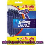 Gillette Blue Ii Maquinilla De Afeitar Desechable Bolsa 15 Unidades + 5 Gratis