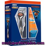 Gillette Fusion Proglide Flexball Pack Con Maquinilla De Afeitar Power + Gel De Afeitar + Pila