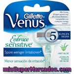 Gillette Venus Recambio De Maquinilla Depilatoria Embrace Sensitive Blister 4 Unidades
