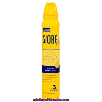 Giorgi Espuma Fijadora Hidratante Perfect Fix 24h Extrafuerte Spray 210 Ml