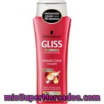 Gliss Champú Ultimate Color Con Serum Reparador Y Protector Del Color Frasco 300 Ml Con Keratina Líquida Para Cabellos Teñidos O Con Mechas