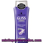 Gliss Champú Ultimate Volume Con Keratina Líquida Reparación Y Volumen Sin Apelmazar Frasco 300 Ml Para Cabello Fino Dañado Y Sin Volumen