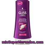 Gliss Hair Repair Acondicionador + Rellenador Con Keratina Líquida Frasco 200 Ml Para Cabello Seco Frágil O Con Poca Densidad