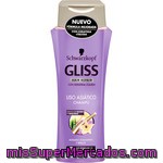 Gliss Hair Repair Champú Liso Asiático Con Keratina Líquida Para Cabello Rebelde Frasco 300 Ml