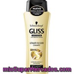 Gliss Hair Repair Champú Ultimate Oil Elixir Con Keratina Líquida Y Elixir De Aceite De Argán Frasco 250 Ml Para Cabello Castigado O Quebradizo