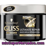 Gliss Hair Repair Mascarilla Reparadora Ultimate Repair Con Triple Keratina Líquida Tarro 200 Ml Para Cabello Muy Seco Y Dañado