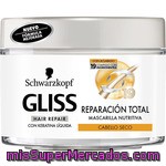 Gliss Mascarilla Nutritiva Reparación Total Con Keratina Líquida Para Cabello Seco O Dañado Tarro 200 Ml