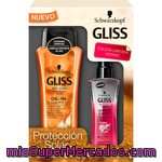 Gliss Pack Protección Solar Con Filtro Uv Con Champú Oil-in Con Aceite De Monoí Cuidado Medio Frasco 250 Ml + Elixir Bifásico Sun Repair & Protect Spray 100 Ml