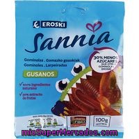 Gominolas Gusanos Eroski Sannia, Bolsa 100 G