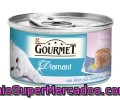 Gourmet Diamant Para Gato Láminas De Atún En Delicado Pastel De Gelatina Con Gambas Lata 85 G