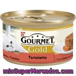 Gourmet Gold Tartelette Para Gato Con Buey Y Tomates Lata 85 G