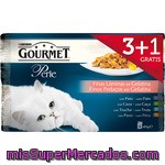 Gourmet Perle Finas Láminas En Gelatina Para Gatos Pack 3 Unidades + 1 Gratis Bolsa 85 G