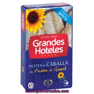 Grandes Hoteles Filete Caballa En Aceite De Girasol Lata 62 Gr