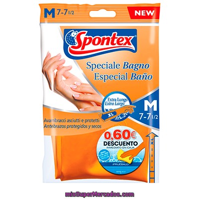 Guante Especial Baños Talla 7 Spontex, Pack 1 Par