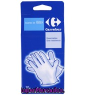 Guantes De Látex Desechables Talla Mediana 7-8 Carrefour 10 Ud.