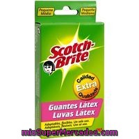 Guantes Latex Desechable Scotch-brite, Caja 10 Unid.