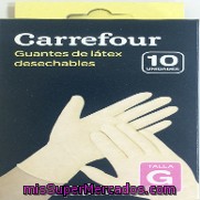 Guantes Látex Desechables Con Polvo Talla Grande Carrefour 10 Ud