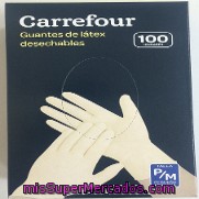 Guantes Látex Desechables Con Polvo Talla Pequeña/mediana Carrefour 100 Ud