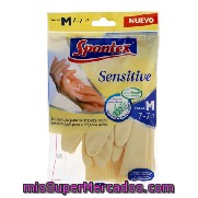 Guantes Látex Sensitive Talla 7-7 1/2 Mediana Spontex 1 Ud.