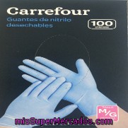 Guantes Nitrilo Desechables Sin Polvo Talla Mediana/grande Carrefour 100 Ud