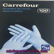 Guantes Nitrilo Desechables Sin Polvo Talla Pequeña/mediana Carrefour 100 Ud