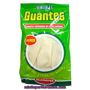 Son continuar frontera Guantes sensible color carne talla grande, rubberex, paquete 2 u, precio  actualizado en todos los supers