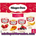 Haagen-dazs Fruit Collection Tarrinas De Helado Sabores Fruta 4 Unidades 87 Ml Estuche 348 Ml