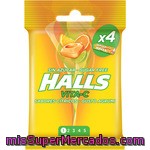 Halls Vita-c Caramelos Duros Sabores Cítricos Sin Azúcar Pack 4 Envases 9 Unidades