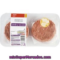 Hamburguesa Cerdo Y Vacuno Eroski Basic, 4 Ud, Bandeja 340 G