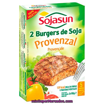 Hamburguesas De Soja Provenzal Sojasun Pack 2x100 G.