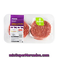 Hamburguesas Sabor Barbacoa Eroski, 4 Unid., Bandeja 340 G