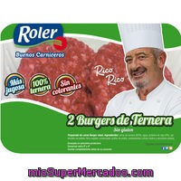 Hamburquesa De Ternera Roler, 2ud, Bandeja 200 G