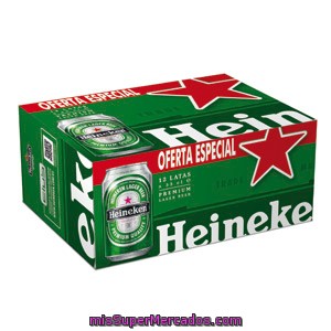 Heineken Cerveza Rubia Holanda Pack 12 Lata 33 Cl