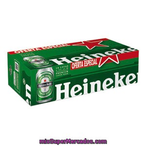 Heineken Cerveza Rubia Holanda Pack 18 Latas 33 Cl
