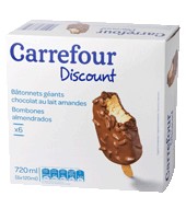 Helado Bombón Almendrado 120 Ml Carrefour Discount 6 Ud.