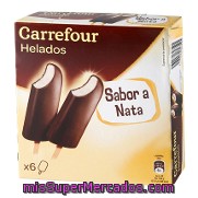 Helado Bombón Con Nata Carrefour Pack De 6x38 G.