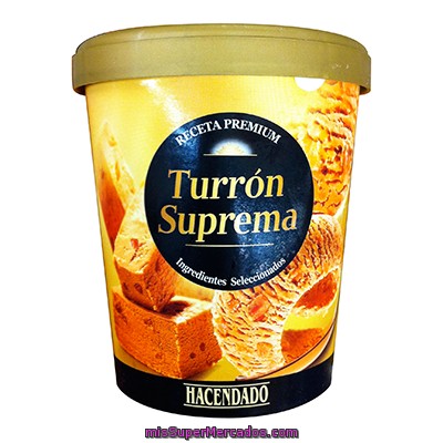 Helado Bote  Turron Suprema, Hacendado, Bote 500 Cc