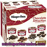 Helado Chocolate Attraction Minicups Häagen-dazs 4 Unidades De 100 Mililitros