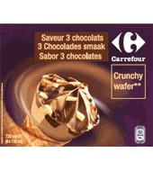 Helado Cono 3 Chocolates Carrefour 6 Ud.